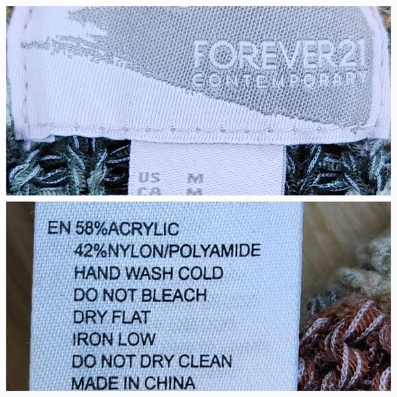 💛Forever 21 Contemporary Variegated Multicolor Lightweight Knit Sweater Medium - Picture 9 of 9